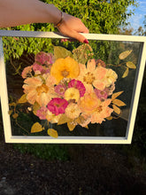 Load image into Gallery viewer, Bouquet Preservation | Wedding Bouquet | Anniversary | Custom Pressed Flower 16x20" Frame