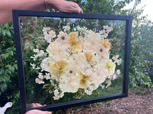 Load image into Gallery viewer, Bouquet Preservation | Wedding Bouquet | Anniversary | Custom Pressed Flower 16x20" Frame