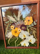 Load image into Gallery viewer, Bouquet Preservation | Wedding Bouquet | Anniversary | Custom Pressed Flower 16x20" Frame
