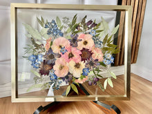 Load image into Gallery viewer, Bouquet Preservation | Wedding Bouquet | Anniversary | Custom Pressed Flower 16x20" Frame