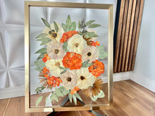 Load image into Gallery viewer, Bouquet Preservation | Wedding Bouquet | Anniversary | Custom Pressed Flower 16x20" Frame
