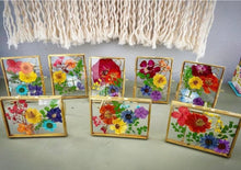 Load image into Gallery viewer, ADD ON: MINI 3x4” Preserved Flower Standing Frame | Boutonnière | Gifts for Wedding Party | Bridesmaid Gift | Wedding Flower Preservation
