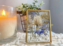 Load image into Gallery viewer, ADD ON: MINI 3x4” Preserved Flower Standing Frame | Boutonnière | Gifts for Wedding Party | Bridesmaid Gift | Wedding Flower Preservation