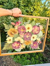 Load image into Gallery viewer, Bouquet Preservation | Wedding Bouquet | Anniversary | Custom Pressed Flower 16x20&quot; Frame
