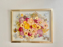 Load image into Gallery viewer, Bouquet Preservation | Wedding Bouquet | Anniversary | Custom Pressed Flower 16x20&quot; Frame
