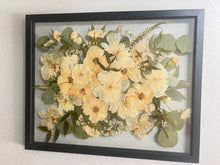 Load image into Gallery viewer, Bouquet Preservation | Wedding Bouquet | Anniversary | Custom Pressed Flower 16x20&quot; Frame
