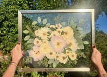 Load image into Gallery viewer, Bouquet Preservation | Wedding Bouquet | Anniversary | Custom Pressed Flower 16x20&quot; Frame
