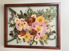 Load image into Gallery viewer, Bouquet Preservation | Wedding Bouquet | Anniversary | Custom Pressed Flower 16x20&quot; Frame
