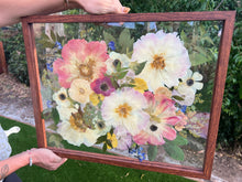 Load image into Gallery viewer, Bouquet Preservation | Wedding Bouquet | Anniversary | Custom Pressed Flower 16x20&quot; Frame
