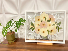 Load image into Gallery viewer, Bouquet Preservation | Wedding Bouquet | Anniversary | Custom Pressed Flower 16x20&quot; Frame
