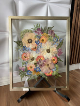 Load image into Gallery viewer, Bouquet Preservation | Wedding Bouquet | Anniversary | Custom Pressed Flower 16x20&quot; Frame
