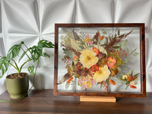 Load image into Gallery viewer, Bouquet Preservation | Wedding Bouquet | Anniversary | Custom Pressed Flower 16x20&quot; Frame
