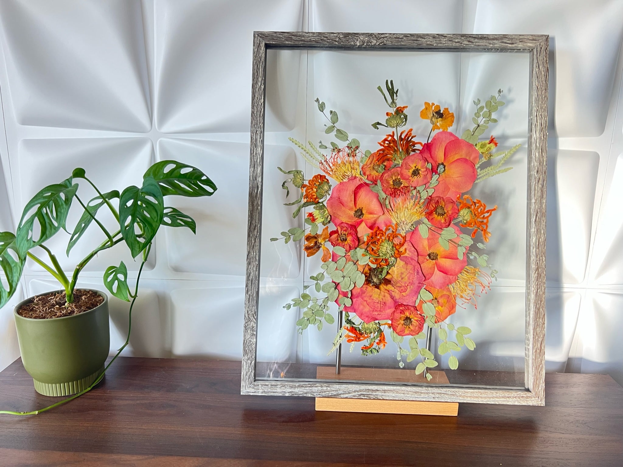 Custom Floral Picture Frame Custom Dried Flower Frame 