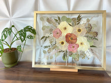 Load image into Gallery viewer, Bouquet Preservation | Wedding Bouquet | Anniversary | Custom Pressed Flower 16x20&quot; Frame
