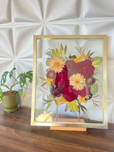 Load image into Gallery viewer, Bouquet Preservation | Wedding Bouquet | Anniversary | Custom Pressed Flower 16x20&quot; Frame
