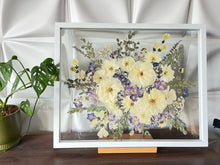 Load image into Gallery viewer, Bouquet Preservation | Wedding Bouquet | Anniversary | Custom Pressed Flower 16x20&quot; Frame
