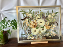 Load image into Gallery viewer, Bouquet Preservation | Wedding Bouquet | Anniversary | Custom Pressed Flower 16x20&quot; Frame
